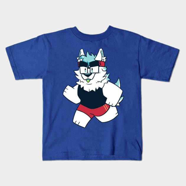 Furry OC Mints Exercising Kids T-Shirt by oletarts